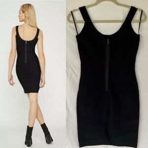 BCBG Maxazria Black Bodycon Women’s Minidress Zipper Back w Hook & Eye Sz Small
